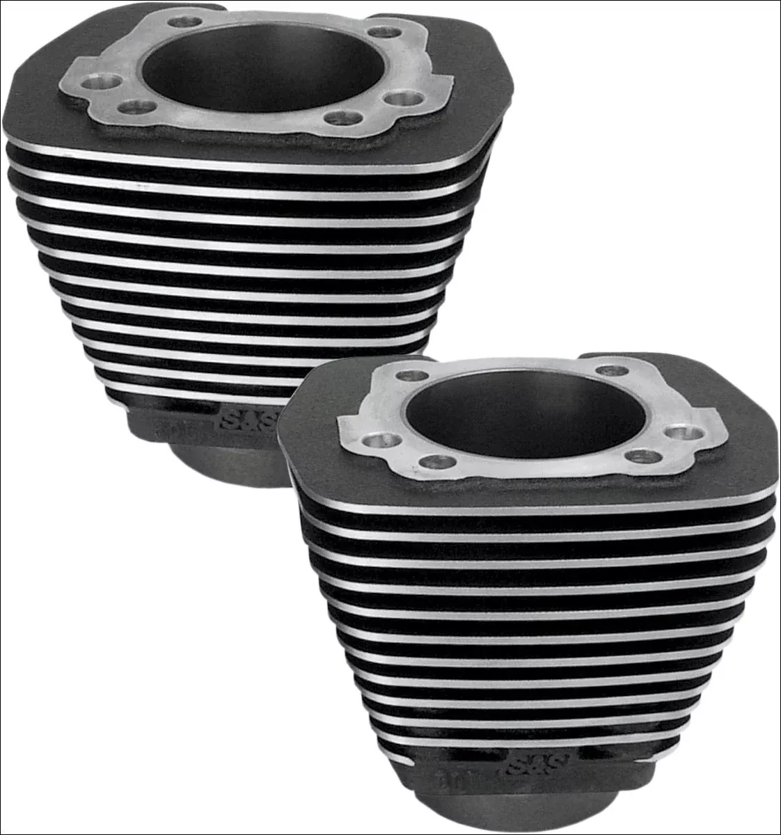 S&S Cycle Black 3.5" Bore Stock Repl Cylinders Harley Evolution EVO Big Twin