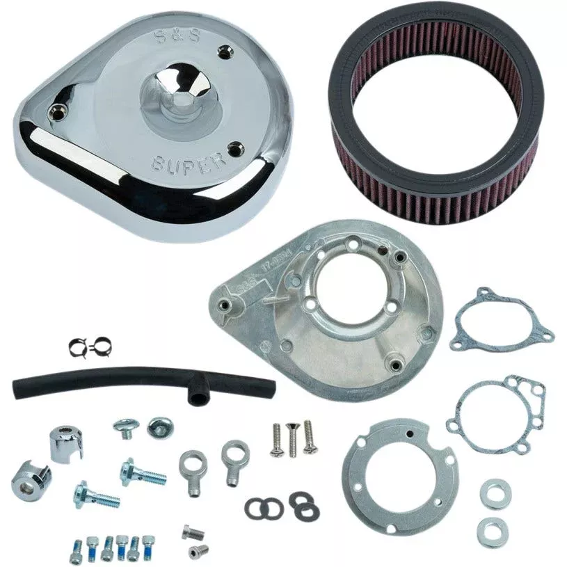 S&S Cycle Chrome Teardrop Stage 1 Air Cleaner for Harley Touring 08-16 TBW