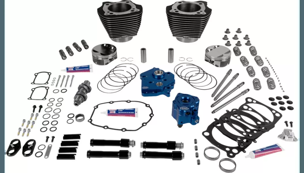 S&S Cycle HPT496 129" Power Package Engine Performance Kit for '17-Up Harley Davidson Touring Models- Chain Drive /Oil Cooled (Select Finish)