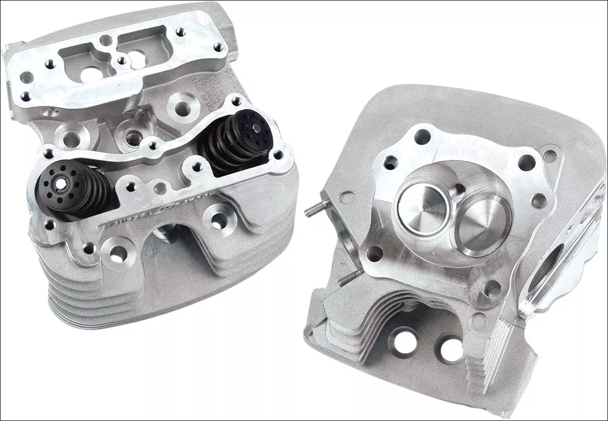 S&S Cycle Super Stock 89CC Silver Cylinder Heads for Harley Twin Cam 06-16