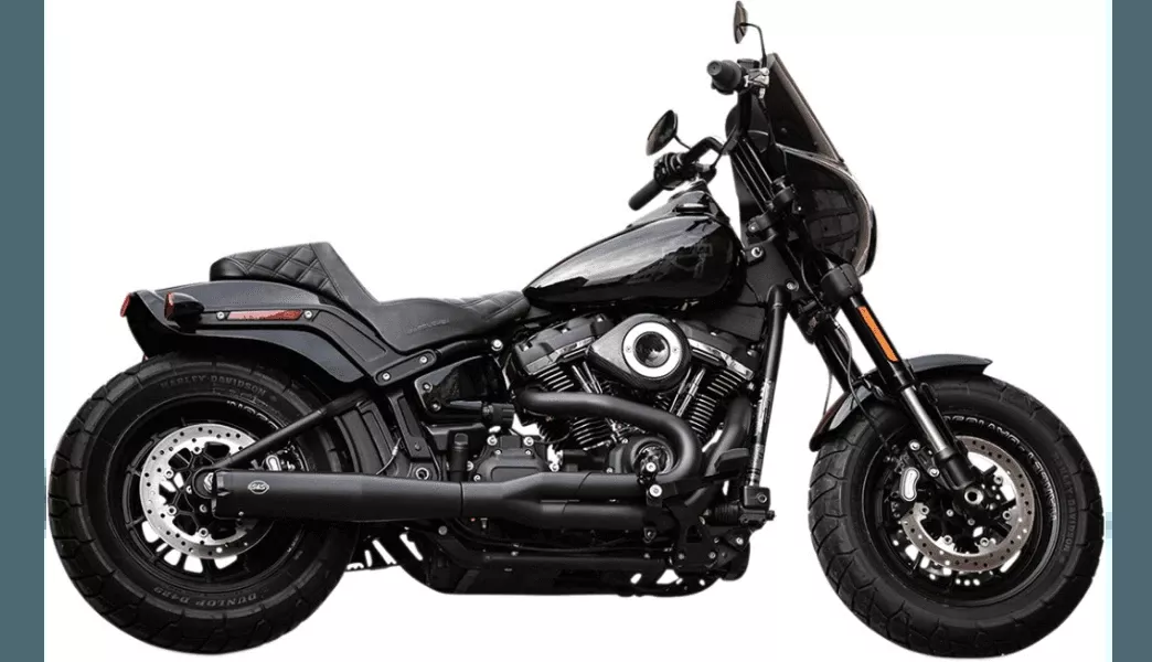 S&S Cycle SuperStreet 2:1 Exhaust System for '18-Up Harley Davidson Softail Models - Black