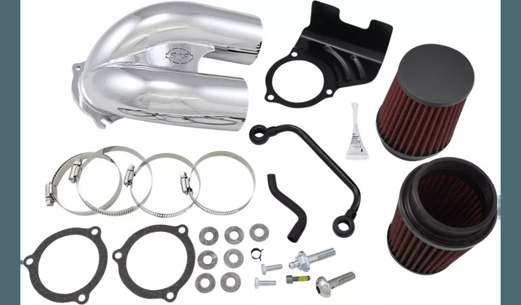 S&S Cycle Tuned Induction Air Cleaner Kit for '08-16 Touring, Trike and '16-17 Softail Models - Stainless Steel