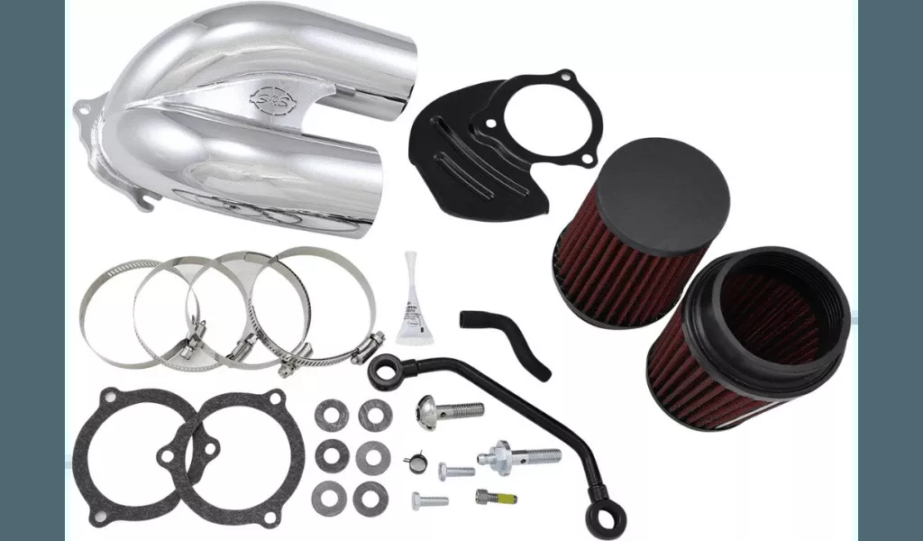 S&S Cycle Tuned Induction Air Cleaner Kit for '17-23 Harley Davidson Touring and '18-23 Softail Models - Gloss Black (Not for '23-'24 CVO Models or '24 FLHX/FLTR)