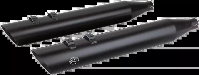 S&S Power Tune Black Slip on Exhaust Mufflers for 2017-2026 Harley Touring FLHX