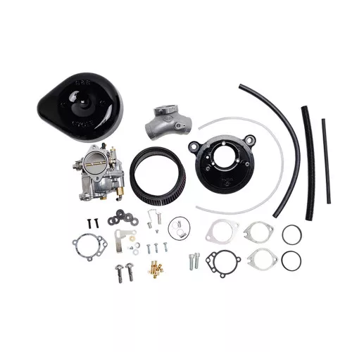 S&S Super E Carburetor & Stealth Air Cleaner Kit for 1984-1999 Harley - Black