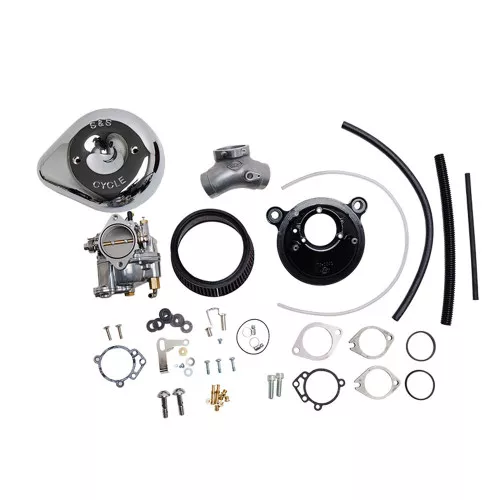 S&S Super E Carburetor & Stealth Air Cleaner Kit for 1999-2005 Harley - Chrome