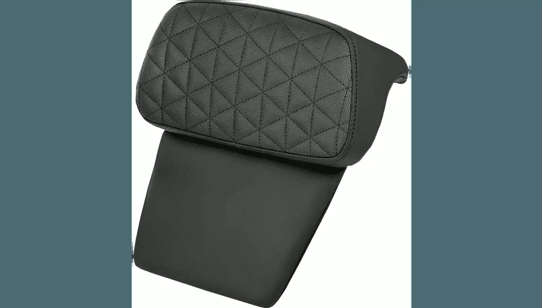 Saddlemen Chopped Tour Pak Back Rest Pad for '14-26 Harley Davidson Touring Models - Tri-Gripper / Black Stitch
