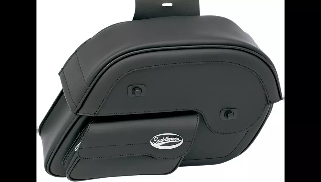 Saddlemen Cruis'N Slant Jumbo 19" Throw-Over Universal Saddlebags w/ Face Pouch