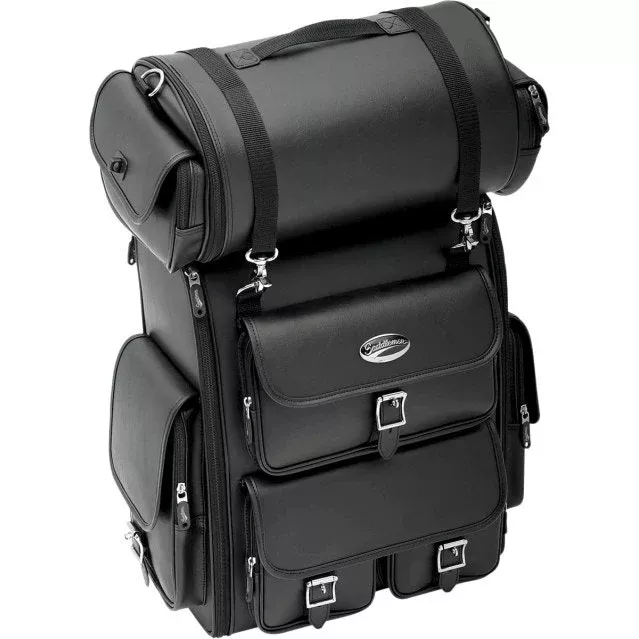 Saddlemen Drifter EX2200 Black Deluxe Universal Sissy Bar Bag Motorcycle Luggage