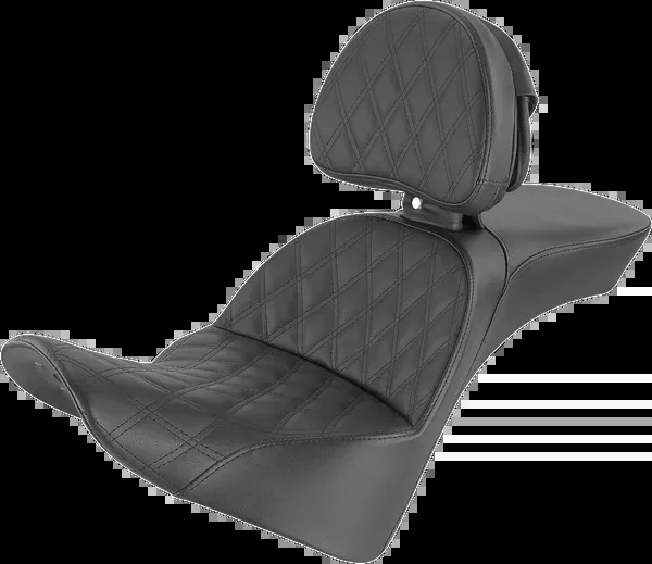 Saddlemen Explorer Seat – Lattice Stitched – Backrest – FL ’18-’24