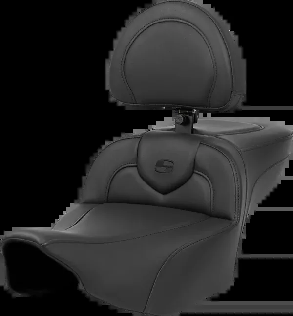 Saddlemen Heated RoadSofa™ Seat – Extended Reach – Smooth – W/ Backrest – FLT/FLH ’23-‘24