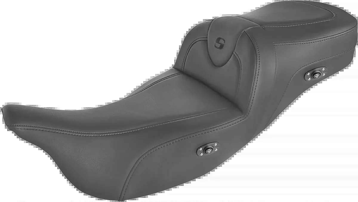 Saddlemen Heated RoadSofa™ Seat – Without Backrest – Black W/ Black Stitching – FL ’09-’24