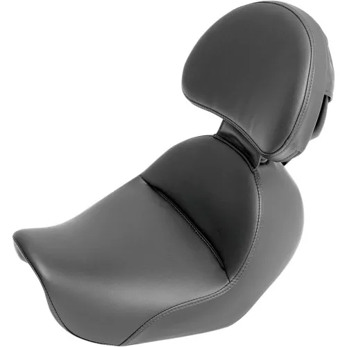 Saddlemen Heels Down Solo Seat w/ Driver Backrest for 2006-2017 Harley Dyna - Smooth