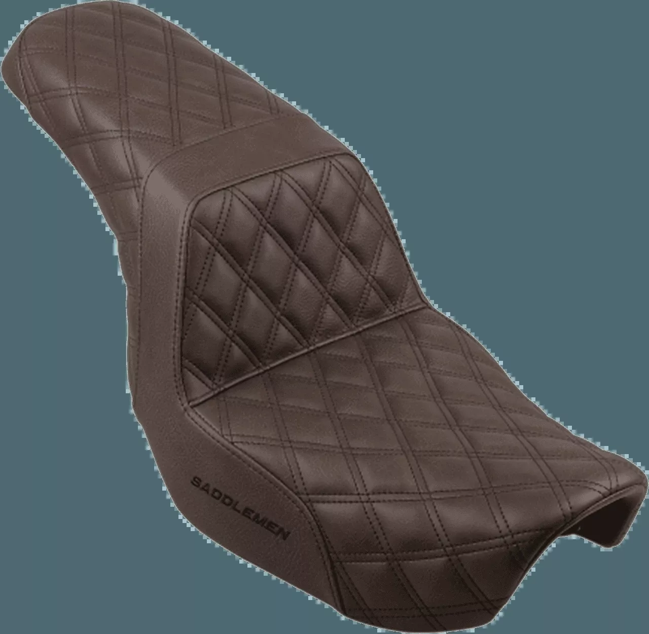 Saddlemen LS Step Up Seat for '06-17 Harley Davidson Dyna Models - Brown Full Lattice Stitch