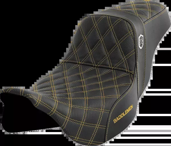 Saddlemen Pro Series SDC Performance Seat – W/O Backrest – Gold Stitch – FLH/FLT ’08-’23