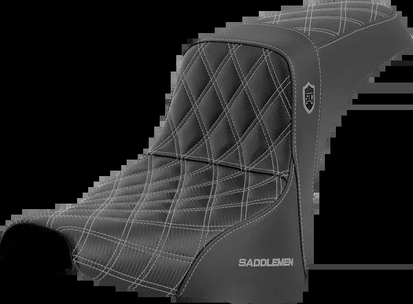 Saddlemen Pro Series SDC Performance Seat – W/O Backrest – Silver Stitch – FXBB/FXST ’18-’23