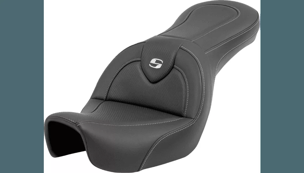 Saddlemen Roadsofa Seat for '06-'17 Harley Davidson FXD Models - Carbon Fiber
