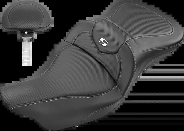 Saddlemen Roadsofa™ Seat – Carbon Fiber – With Backrest – FL ’08-’24