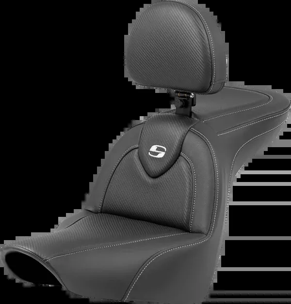 Saddlemen Roadsofa™ Seat – Carbon Fiber – With Backrest – FXLR/FLSB ’18-’25