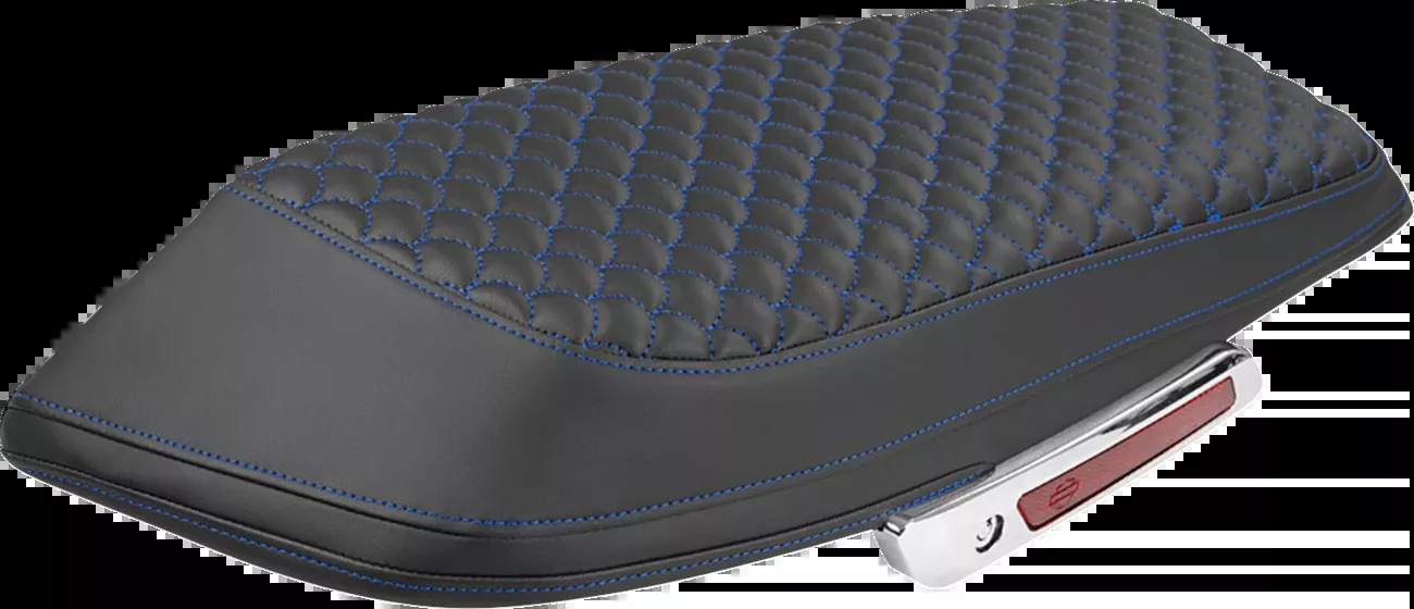 Saddlemen Saddlebag Lid Covers - Dragon Scale - Blue Stitch - FLH/FLT '23-'25 - L870-23-20901