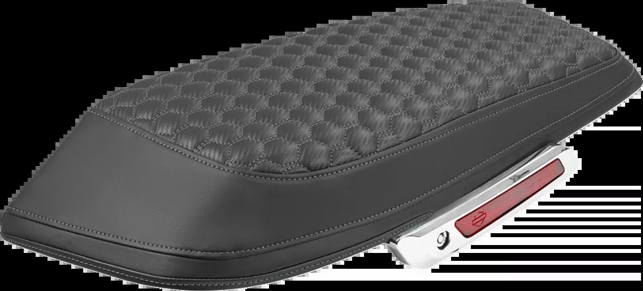 Saddlemen Saddlebag Lid Covers - Honeycomb - Gray Stitch - FLH/FLT '23-'25 - L870-23-19002