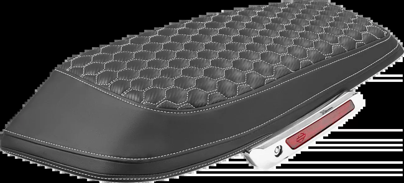 Saddlemen Saddlebag Lid Covers - Honeycomb - White Stitch - FLH/FLT '23-'25 - L870-23-19006