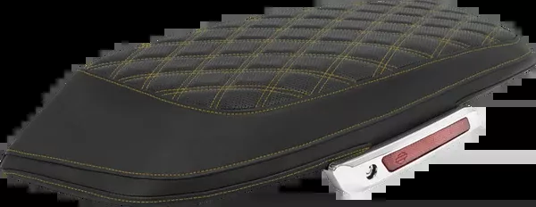 Saddlemen Saddlebag Lid Covers – Lattice – Gold Stitch – FLH/FLT ’23-’25