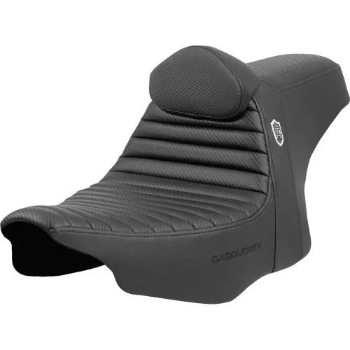 Saddlemen SDC Pro Series Performance Tuck-n-Roll Seat w/ Backrest for 2024-2026 Harley Touring* - Black