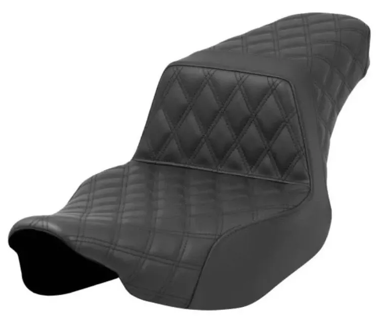 Saddlemen Step Up Extended Reach Seat for '23-24 Harley Davidson CVO Street Glide FLHXSE and '24-Up Road Glide and Street Glide - Tuck n Roll