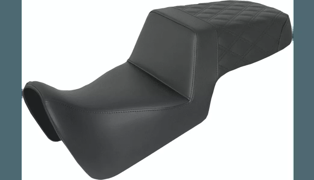 Saddlemen Step Up Seat '21-Up Harley Davidson Pan America - Rear Lattice Stitch - Black - Standard