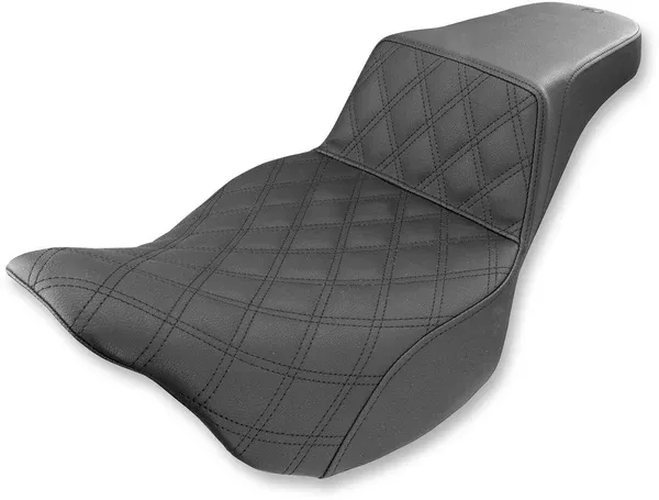Saddlemen Step-Up Seat – Front Lattice Stitch – Black – FL ’08-’24