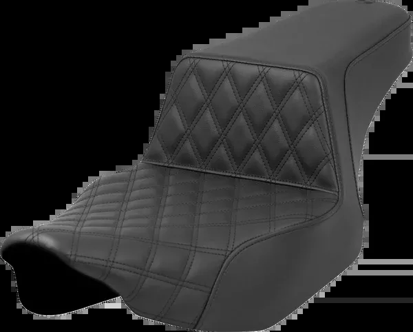 Saddlemen Step-Up Seat - Front Lattice Stitch - Black - FL '23-'24