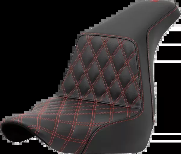 Saddlemen Step-Up Seat – Front Lattice Stitch – Red Stitch – FXLR/FLSB ’18-’24