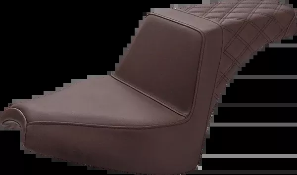 Saddlemen Step-Up Seat - Front Smooth/Rear Lattice Stitch - Brown - Chief