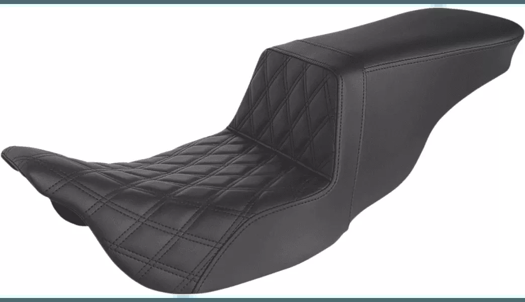 Saddlemen Tour Step Up Seat for '08-Up Harley Davidson Touring Models - Black, Front LS (Not for '24-Up FLHX/FLTR Models)
