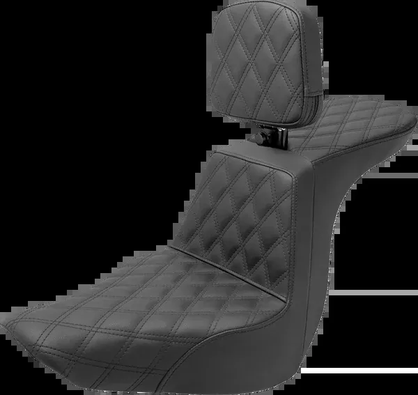 Saddlemen Tour Step-Up Seat – Rider Backrest – Full Latice Stitch – FLSB/FXLR ’18-’24
