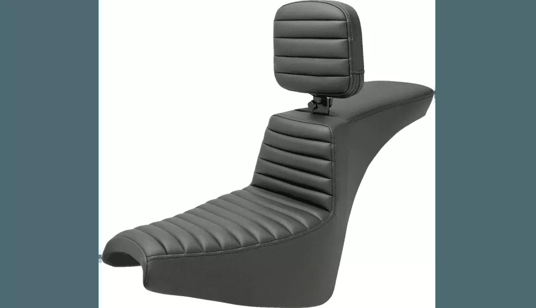 Saddlemen Tour Step Up Seat with Rider Backrest for '18-Up Harley Davidson FXBB/FXST Models - Plain