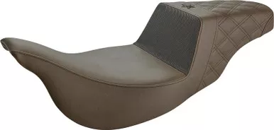 Saddlemen Unknown Industries Seat – Front Carbon Fiber/Black Gripper Lumbar/Rear Lattice Stitch – XL