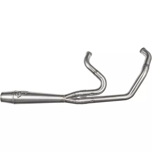 Sawicki 2-1 Stainless Full Length Cannon Exhaust for 2018-2024 Harley M8 Softail - Brushed