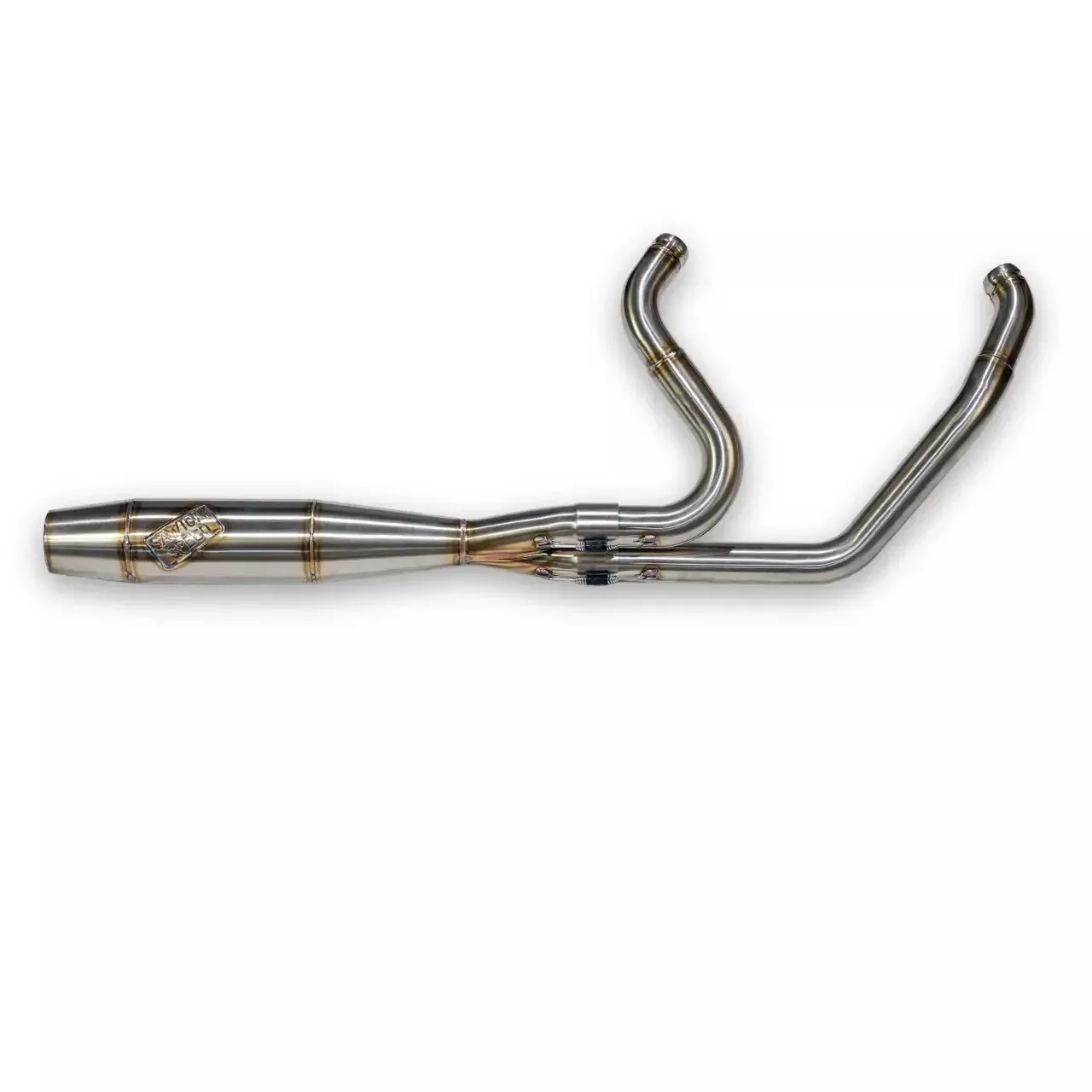 Sawicki Mid Length Intimidator 2 into 1 Exhaust for '17-26 Harley Davidson M8 FLT Models (Select Finish)