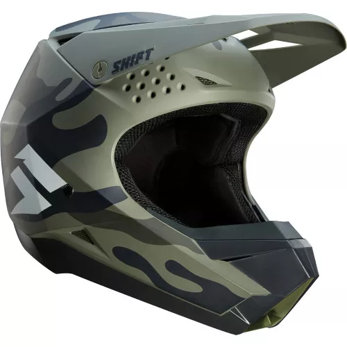Shift White/Whit3 Label Camo MX Offroad Helmet
