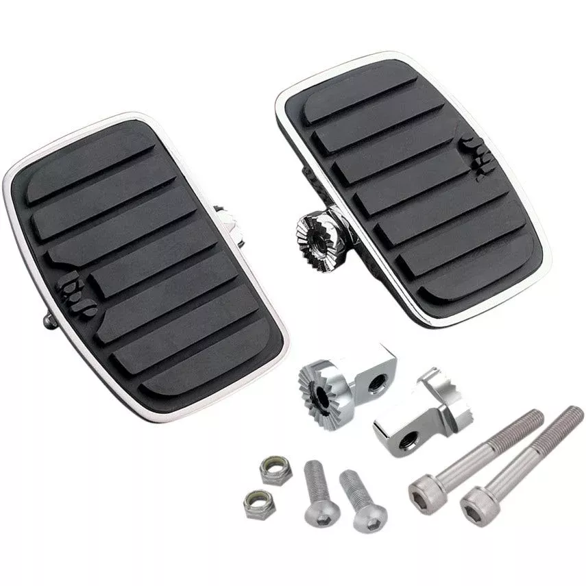 Show Chrome 7/16" Custom Cruis Style Passenger Floorboards Harley FLH/T & FLST