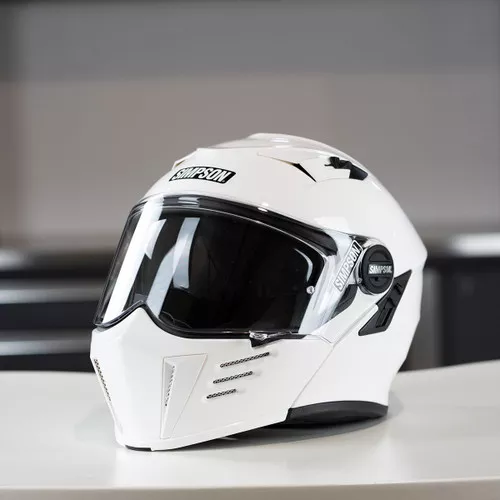 Simpson Mod Bandit Modular Motorcycle Helmet – White