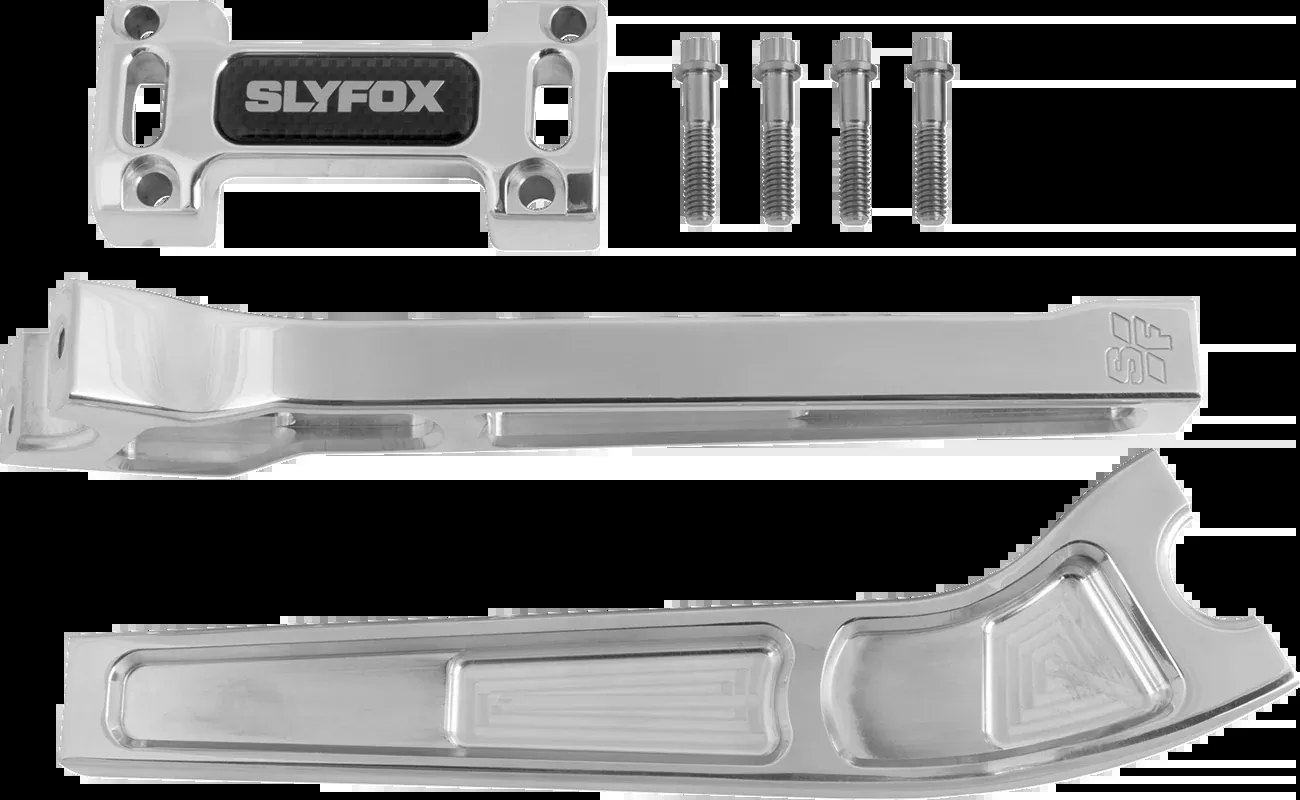 SLYFOX Handlebar Riser Kit - Pullback - 1" Clamping - 10" Rise - Raw - SF-1002-10-R