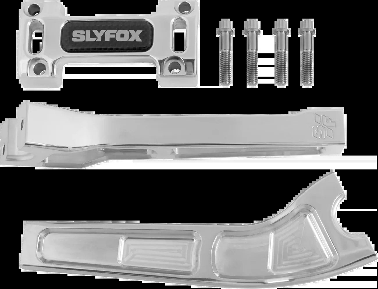 SLYFOX Handlebar Riser Kit - Pullback - 1" Clamping - 8" Rise - Raw - SF-1002-08-R