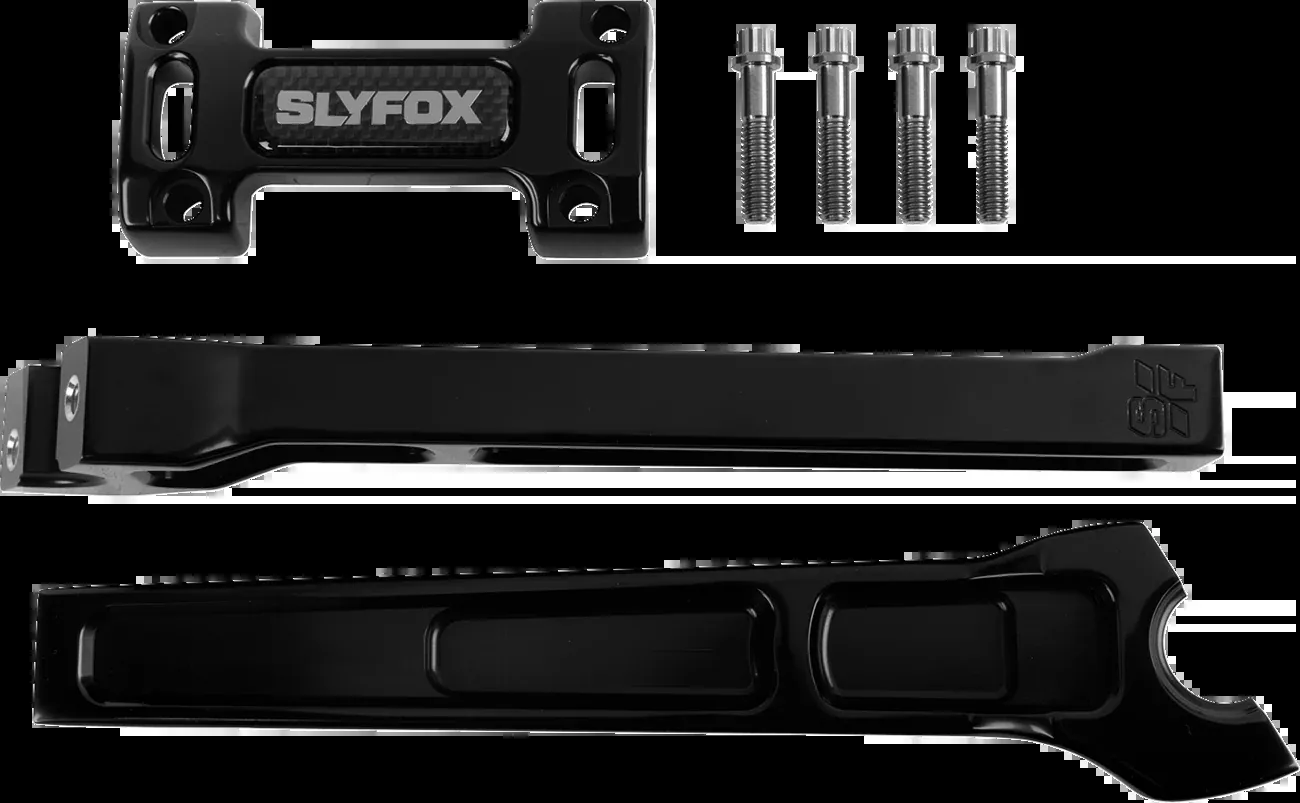 SLYFOX Handlebar Riser Kit - Straight - 1" Clamping - 10" Rise - Black - SF-1001-10-B