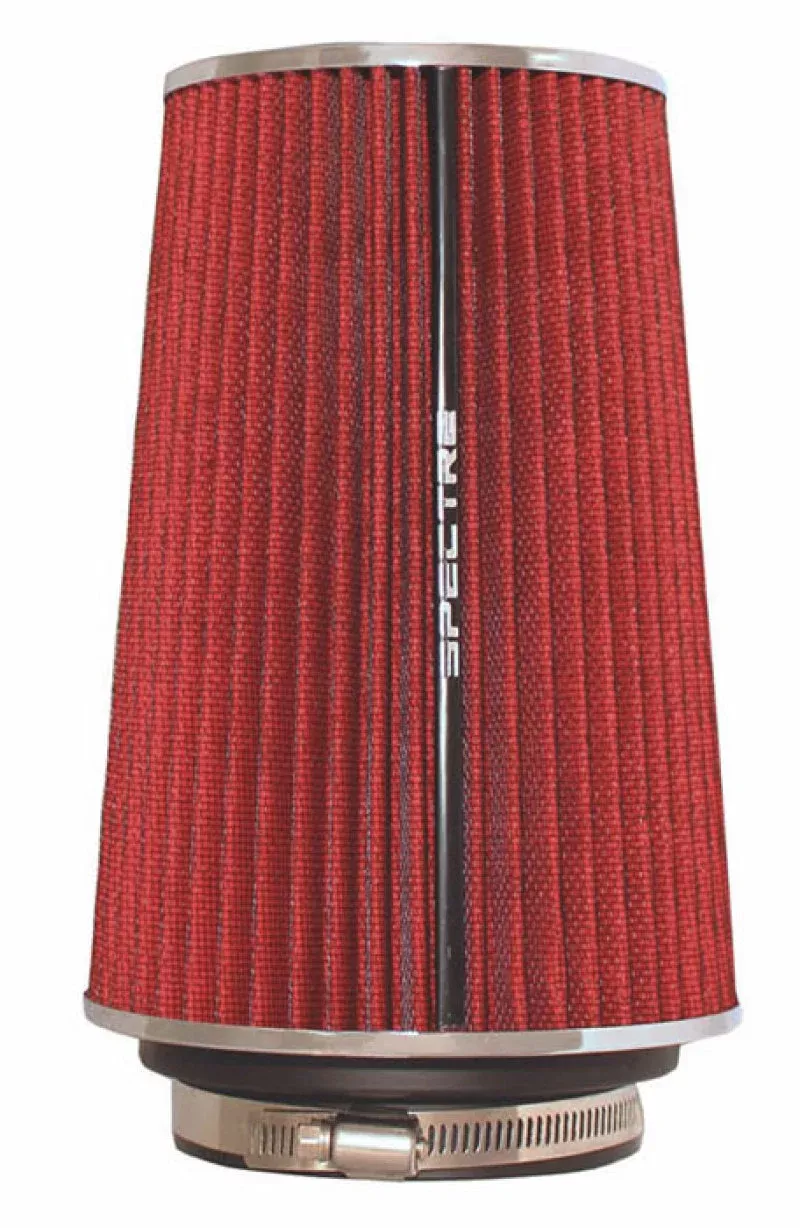 Spectre Adjustable Conical Air Filter 9-1/2in. Tall (Fits 3in. / 3-1/2in. / 4in. Tubes) – Red