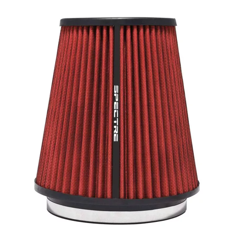 Spectre HPR Conical Air Filter 6in. Flange ID / 7.719in. Base OD / 8.5in. Tall – Red