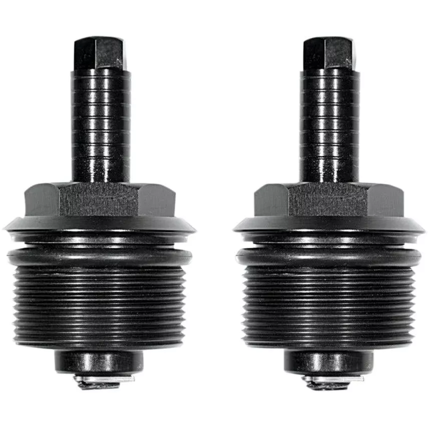 Speed Merchant SM Black Preload Adjuster Fork Caps Harley FXR XL FXD FXDL 39mm