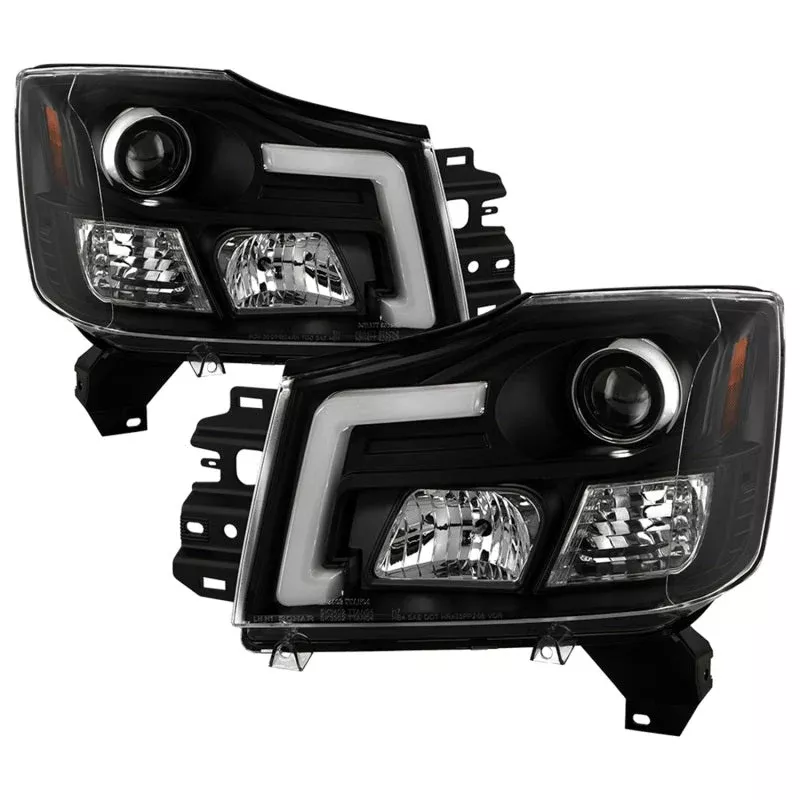 SPYDER 04-15 Nissan Titan High-Power LED Module Equipped Headlights – Black (PRO-YD-NTI04PL-BK) 5088406